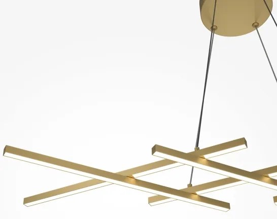 Maytoni MOD244PL-L50BSK - Lustra LED HALO, suspendată pe cablu, LED/40W/230V, aurie