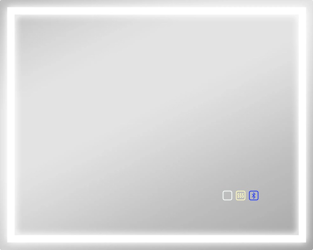 HOMCOM Oglindă Baie Bluetooth LED Antiabur Tactil | Aosom Romania