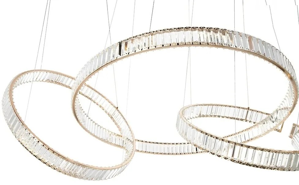 Lustra XXL suspendata LED design ambiental Ring LINE 8 auriu