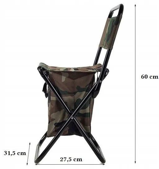 Scaun de camping pliabil MORO, maro-verde