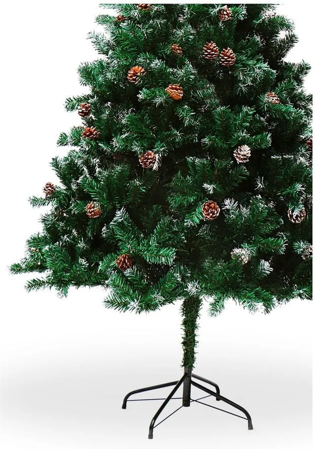 Brad artificial de Crăciun, cu conuri, înălțime 1,8 m