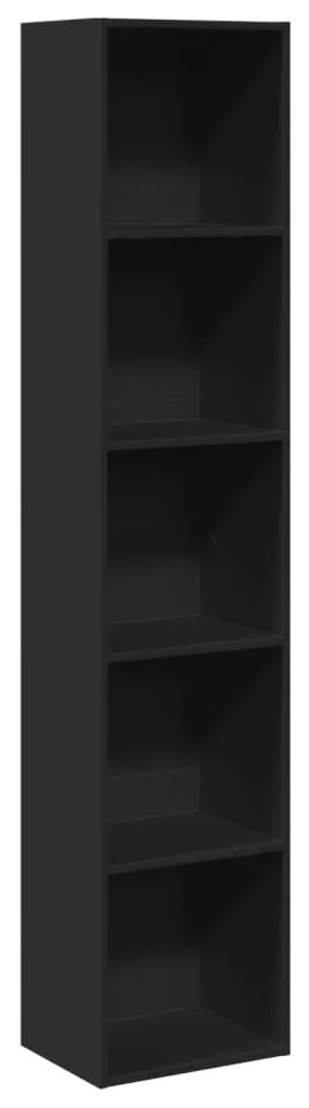 857886 vidaXL Bibliotecă, negru, 40x30x189 cm, lemn prelucrat