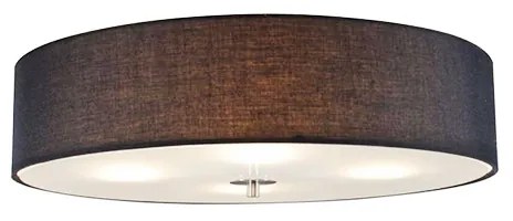 Plafoniera rustică neagră 50 cm - Drum
