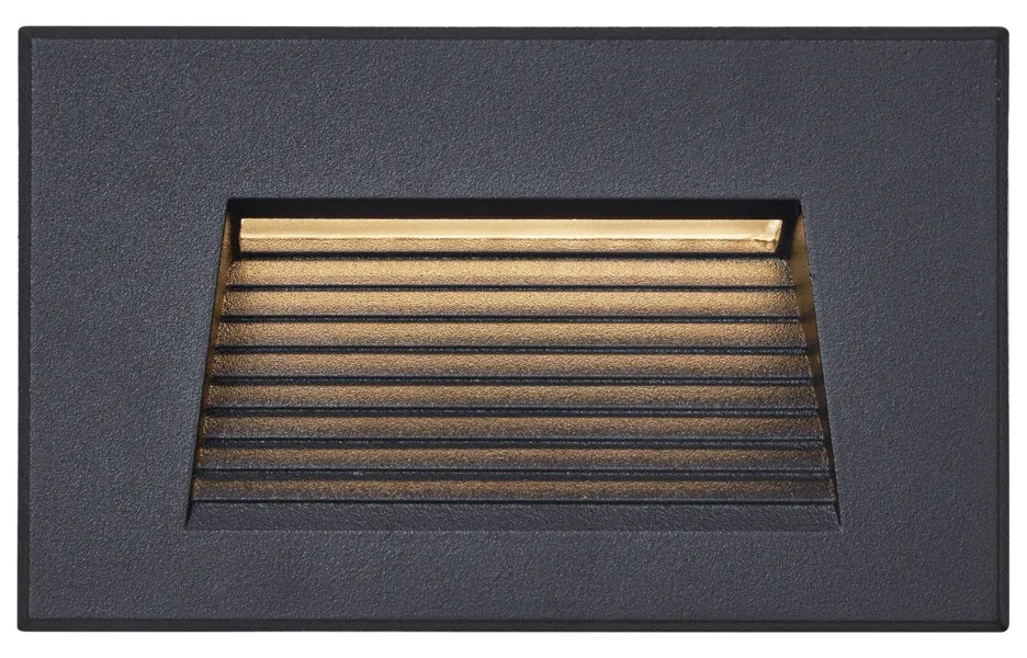 Plafoniera moderna de perete incastrata Negru 11.5cm incl. LED IP65 - Trem