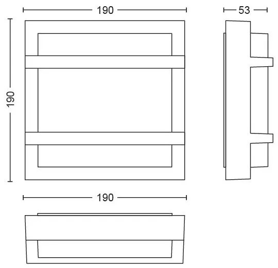Aplică LED de exterior PETRONIA LED/12W IP44 Philips 17394/93/P0