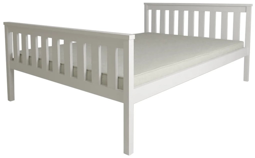 Pat KALEA 90 x 200 cm, alba Saltele: Cu saltele Coco Maxi 20 cm, Somiera pat: Cu lamele drepte
