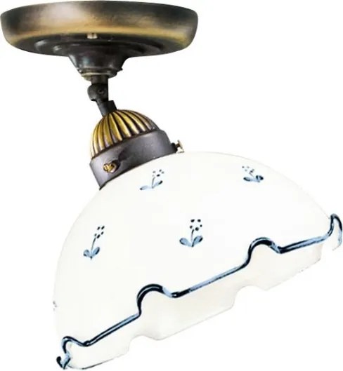 Abajur universal de rezervă din sticlă NONNA E27 d. 20 cm alb/albastru