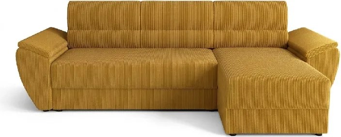 Coltar extensibil de colt TAVERO, mustar, reversibil, 251x140 cm