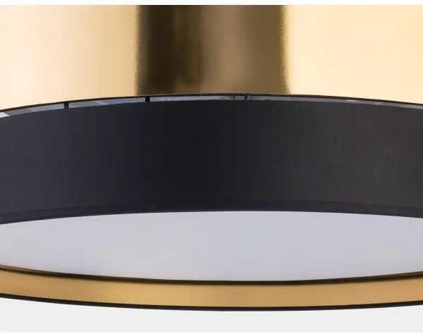 Plafonieră HILTON 4xE27/15W/230V d. 60 cm alamă/neagră