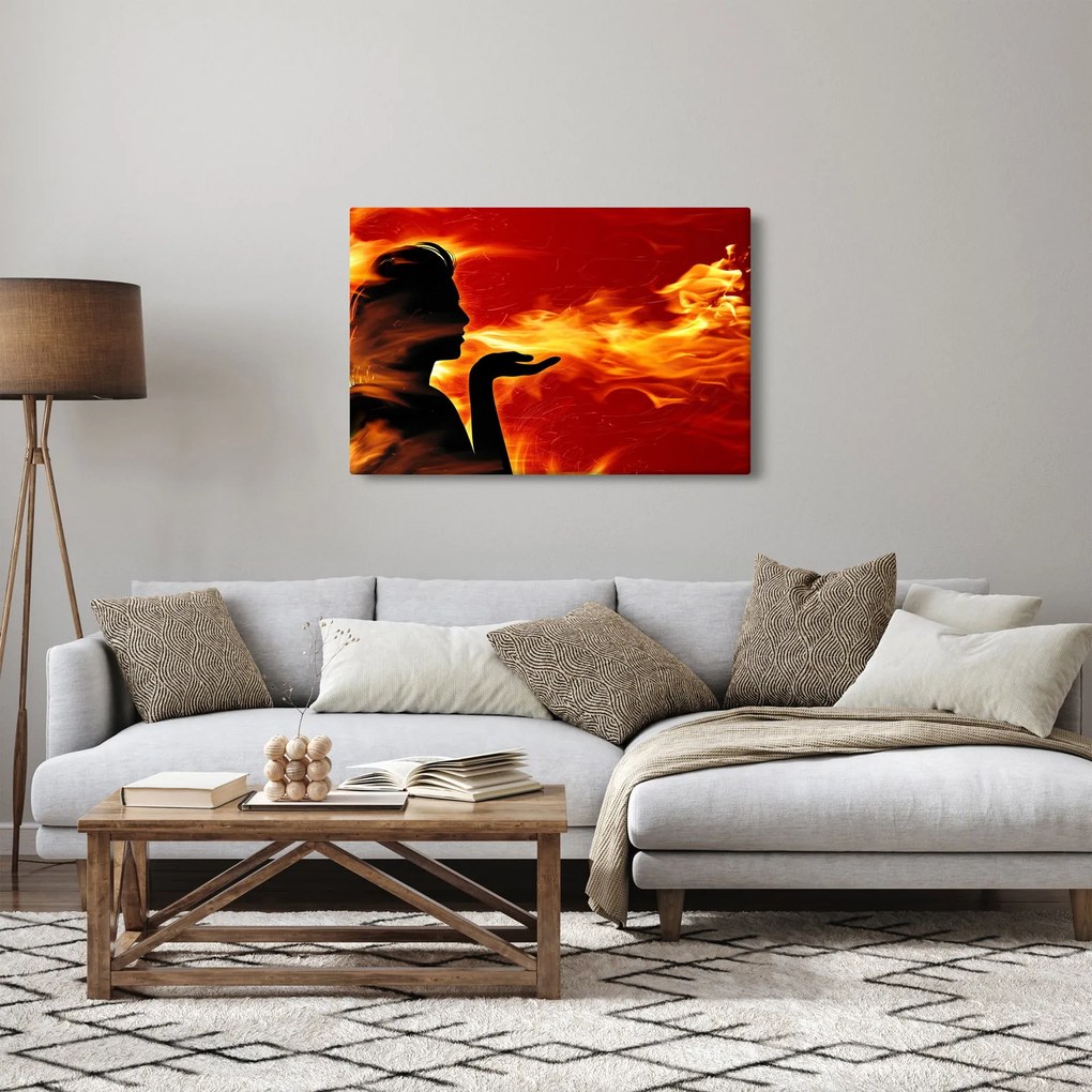 Tablou femeii în foc (90x60 cm)