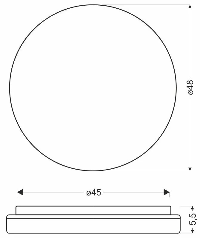 Plafonieră în culoare naturală LED ø 48 cm Gandava – Candellux Lighting