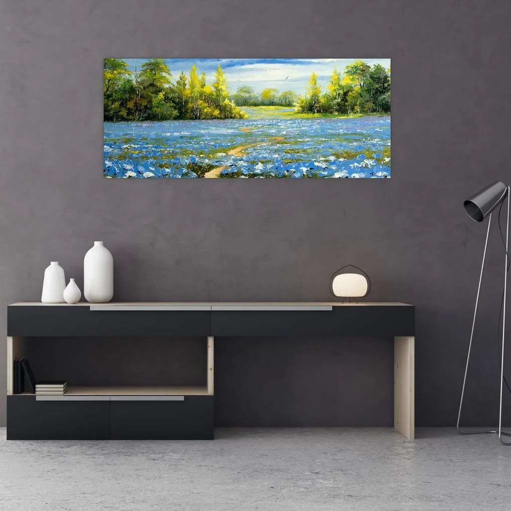 Tablou - Drum de câmp, pictură în ulei (120x50 cm)