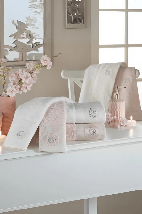 Set cadou de prosoape și prosop de corp GRANT, 3 buc Roz / Pink Set (prosop mic 30x50cm, prosop 50x100cm, prosop de corp 75x150cm)