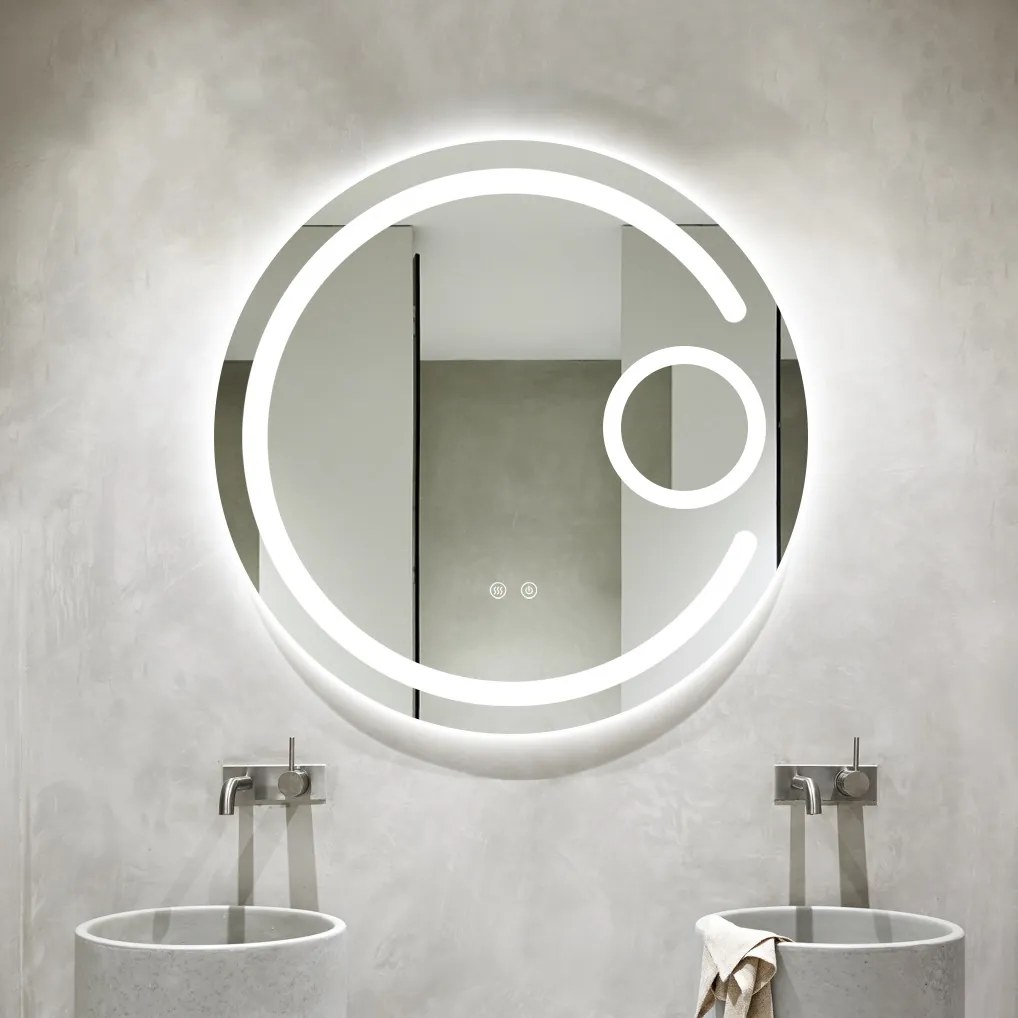 Oglinda Led Rotunda, 70cm, Oglindă Cosmetică, EsnJ130