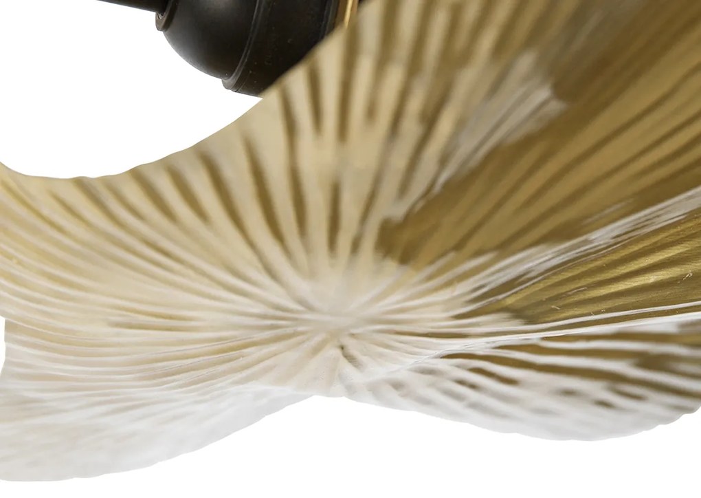 Plafoniera orientala din alama cu negru cu 3 lumini - Louka