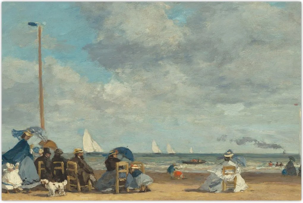 Tablou - Eugène Boudin, Beach at Trouville, reproducere (90x60 cm)
