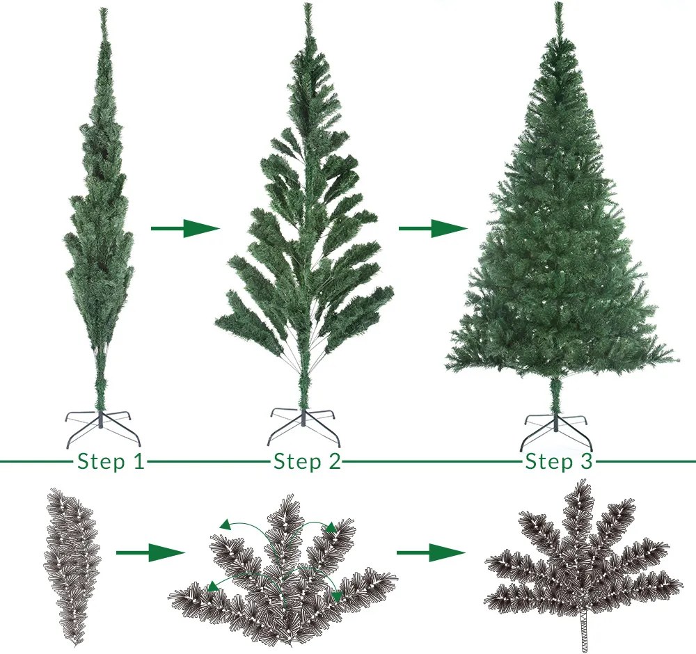 Deuba Brad artificial 240cm + suport - verde