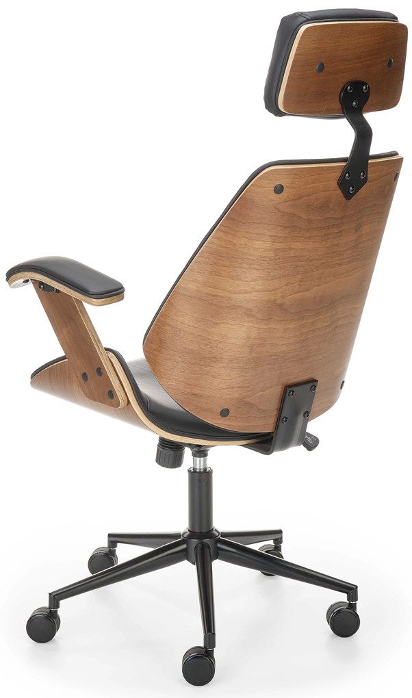 Scaun de birou Ingleton (nuc + negru). Promo -6%. 1039608