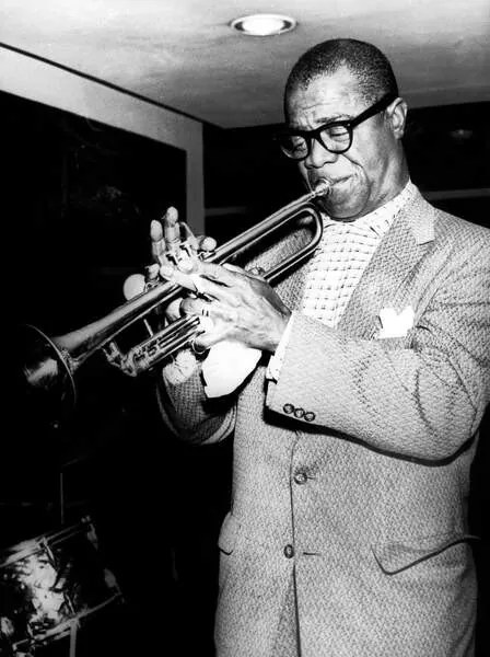 Fotografie Jazzman Louis Armstrong December 18, 1956