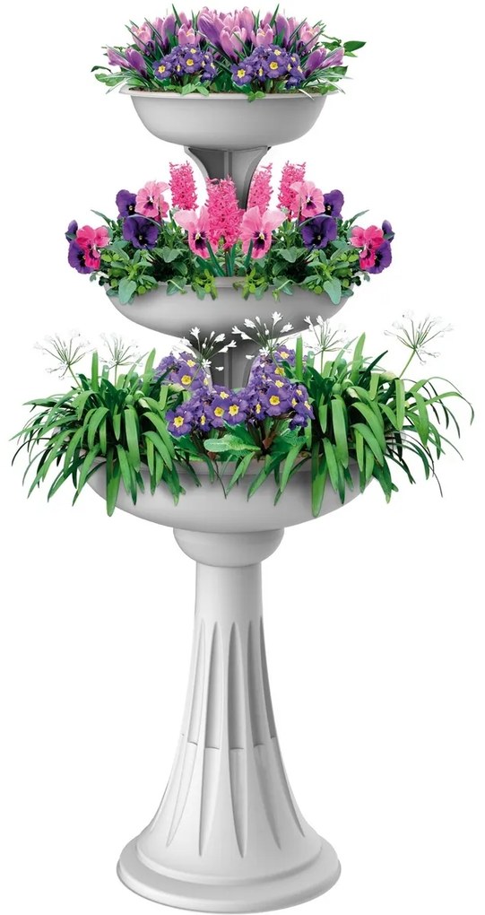Cascadă pentru flori Trevy alb, 50 x 114 cm