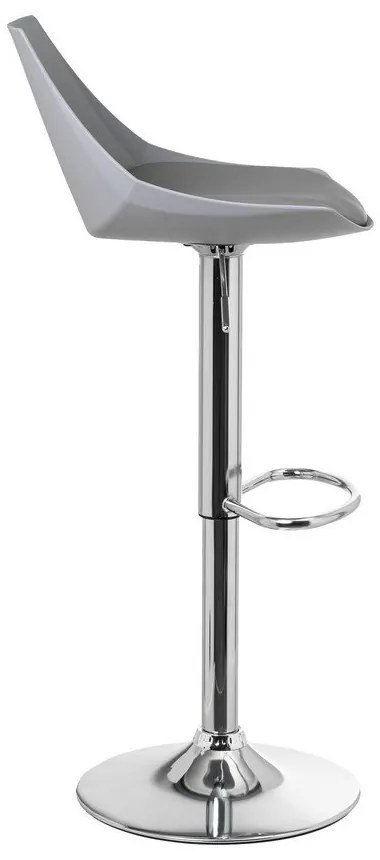 Scaune de bar gri cu înălțime ajustabilă 2 buc. din imitație de piele (înălțime șezut 56,5 cm) – Casa Selección