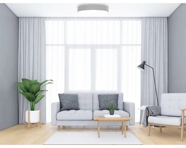 Plafonieră CLEO 6xE27/24W/230V d. 80 cm gri