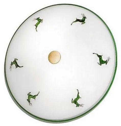 Kolarz 731.U12.4.100 - Plafonieră NONNA 2xE14/60W/230V Ø 32 cm, verde/alamă