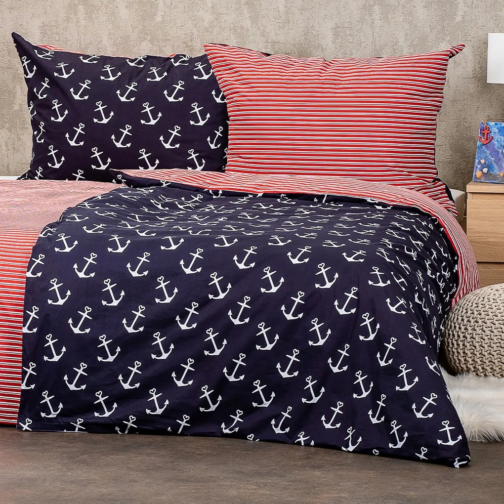 Lenjerie de pat din bumbac 4Home Marine, 160 x 200 cm, 70 x 80 cm