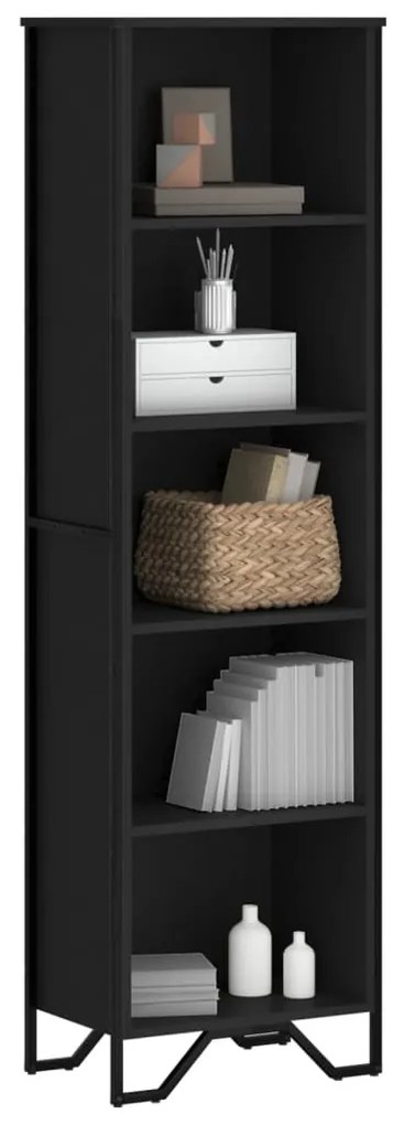 vidaXL Bibliotecă, negru, 50x31x169 cm, lemn prelucrat