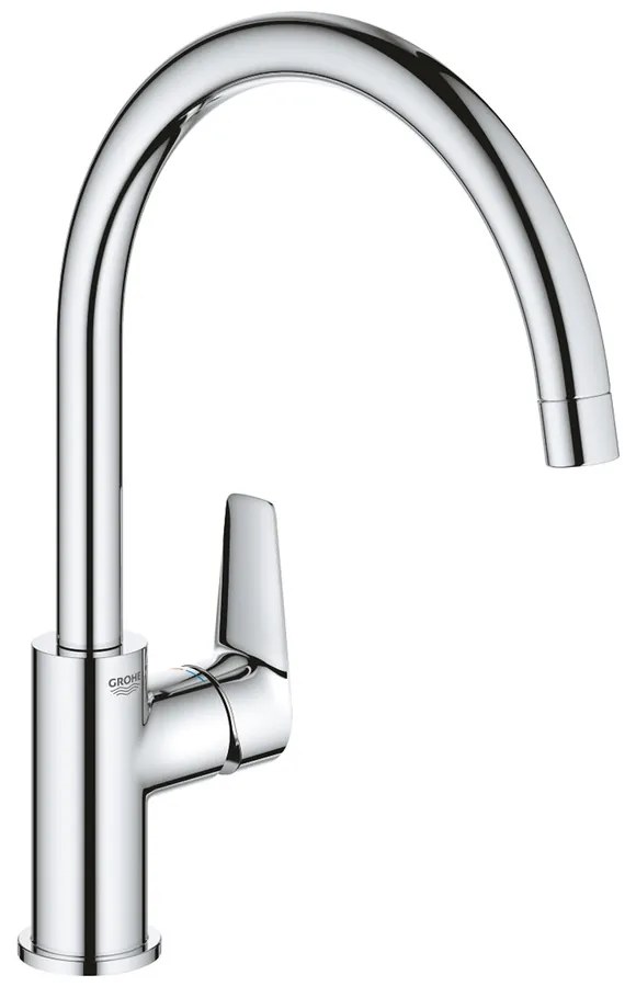 Baterie bucatarie Grohe Start Edge crom lucios cu pipa pivotanta