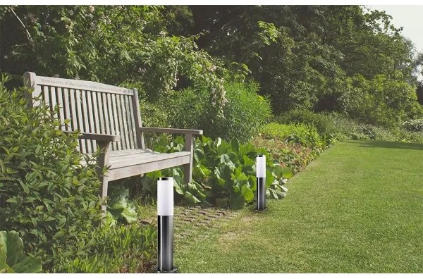 Lampă de exterior LIVIA 1xE27/10W/230V 45 cm IP44 argintie