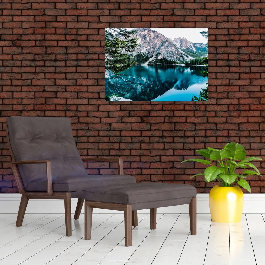 Tablou - Lac în Alpi (70x50 cm)
