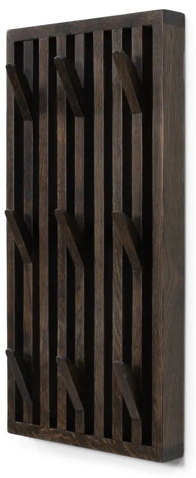 Cuier de perete maro închis din lemn de stejar Parco – Spinder Design