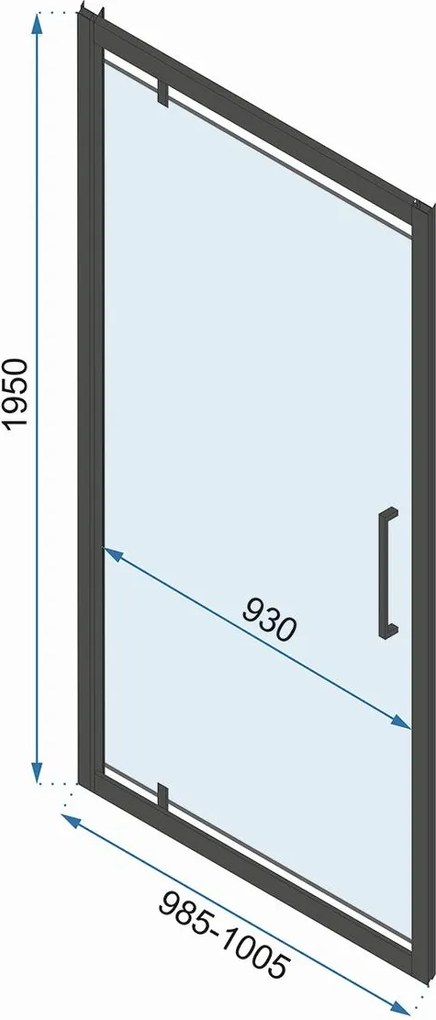 Cabina dus REA Rapid Swing 120x80 cm crom