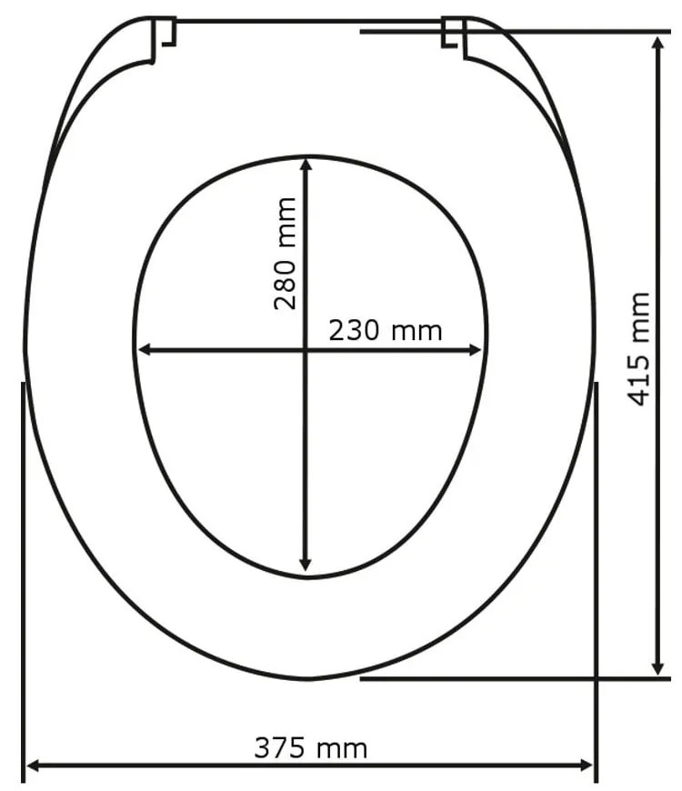 Capac WC Wenko Samos, 44,5 x 37,5 cm, albastru închis