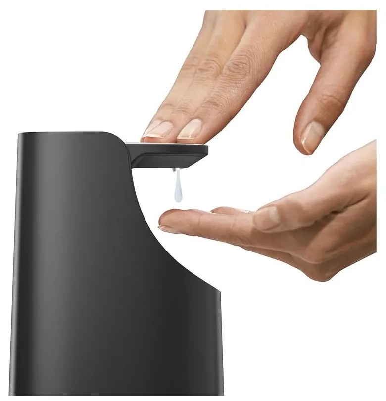Dozator de săpun lichid negru din plastic 350 ml Slim – Joseph Joseph