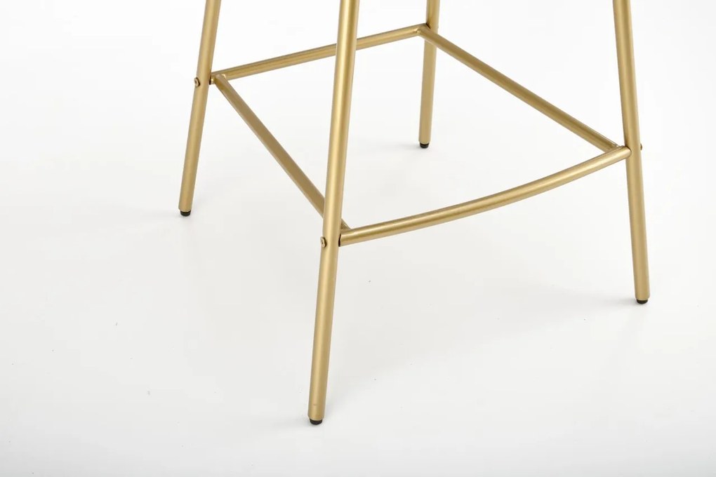 Scaun de bar tapitat H113 alb/negru
