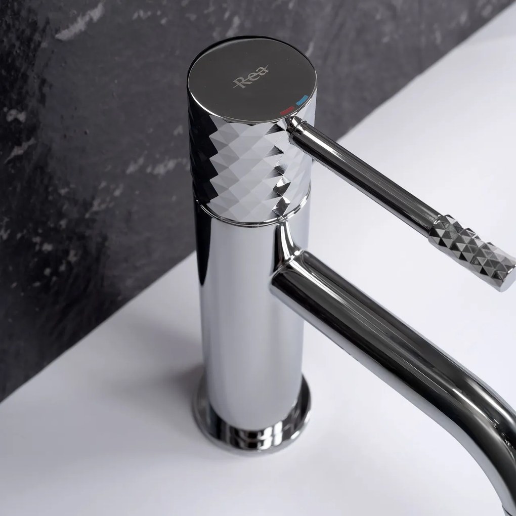 Baterie pentru lavoar Rea Lungo Diamond Crom