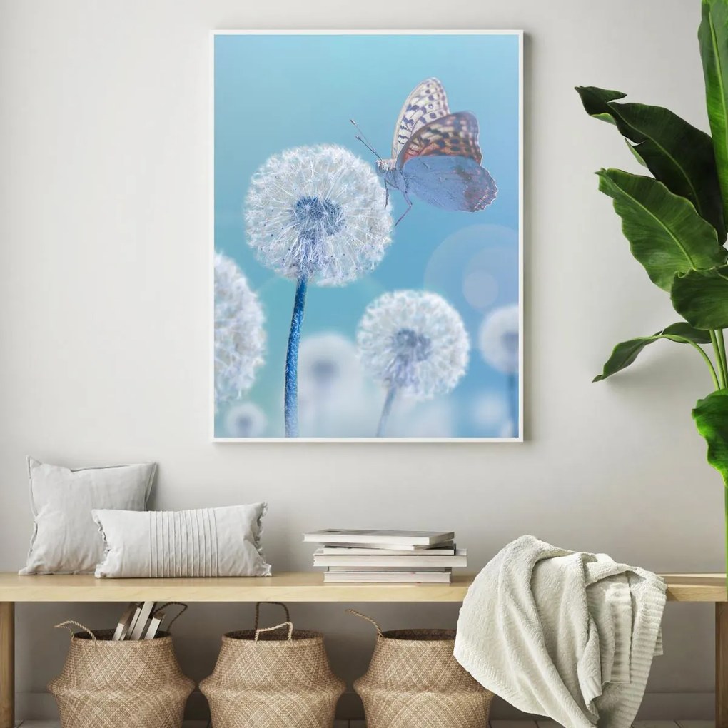 Poster - Fluture pe păpădie (A4)