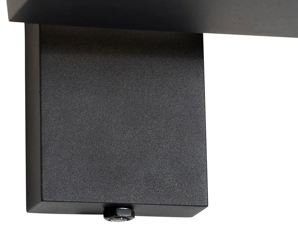 Lampa de perete exterioara neagra cu LED si senzor de crepuscul - Ferdinand