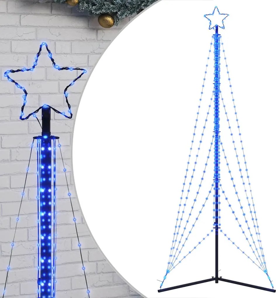 vidaXL Pom de Crăciun LED 525 LED-uri Albastru 302 cm