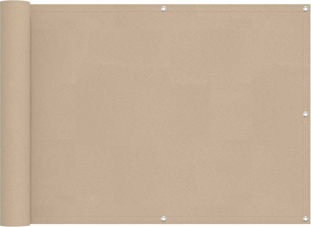 vidaXL Ecran de balcon Bej 75 x 200 cm Oxford alu acoperit cu PU