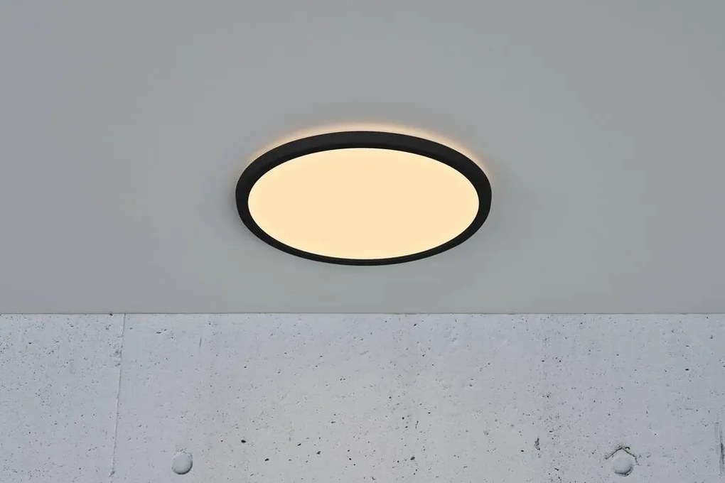 Plafoniera LED design silm IP54 baie Oja 29 negru 3000-4000K 2015026103 NL