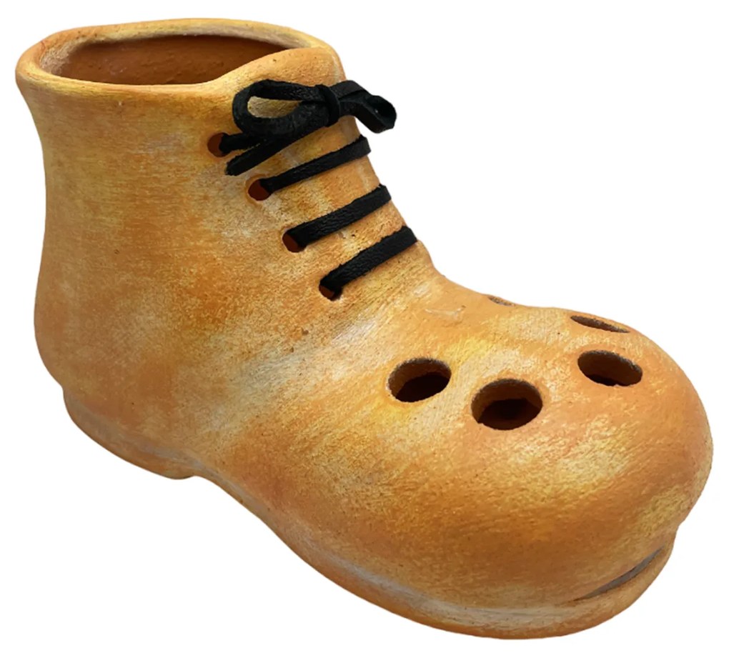 Suport de birou BOOT, Galben, 15x9cm