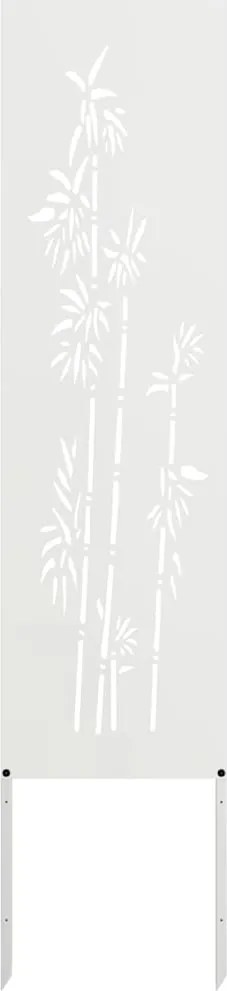 vidaXL Ecran de intimitate pentru grădină Floral Alb 32 x 140 cm