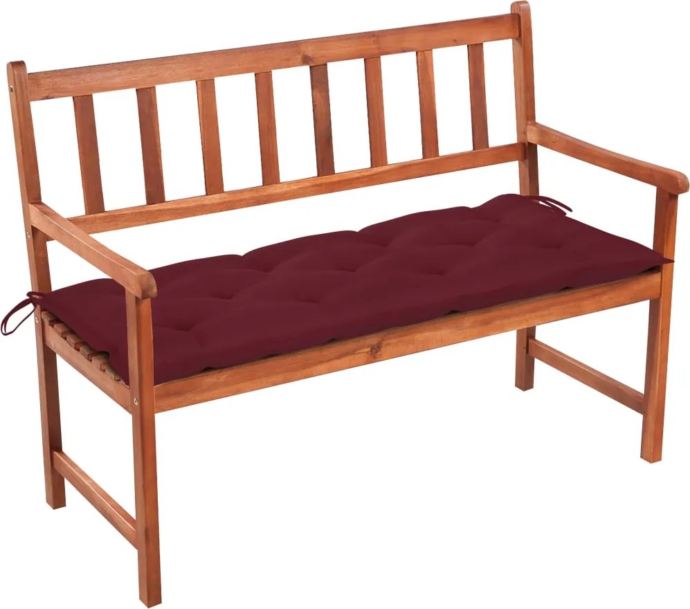 vidaXL Bancă de grădină cu pernă, 120 cm, lemn masiv de acacia