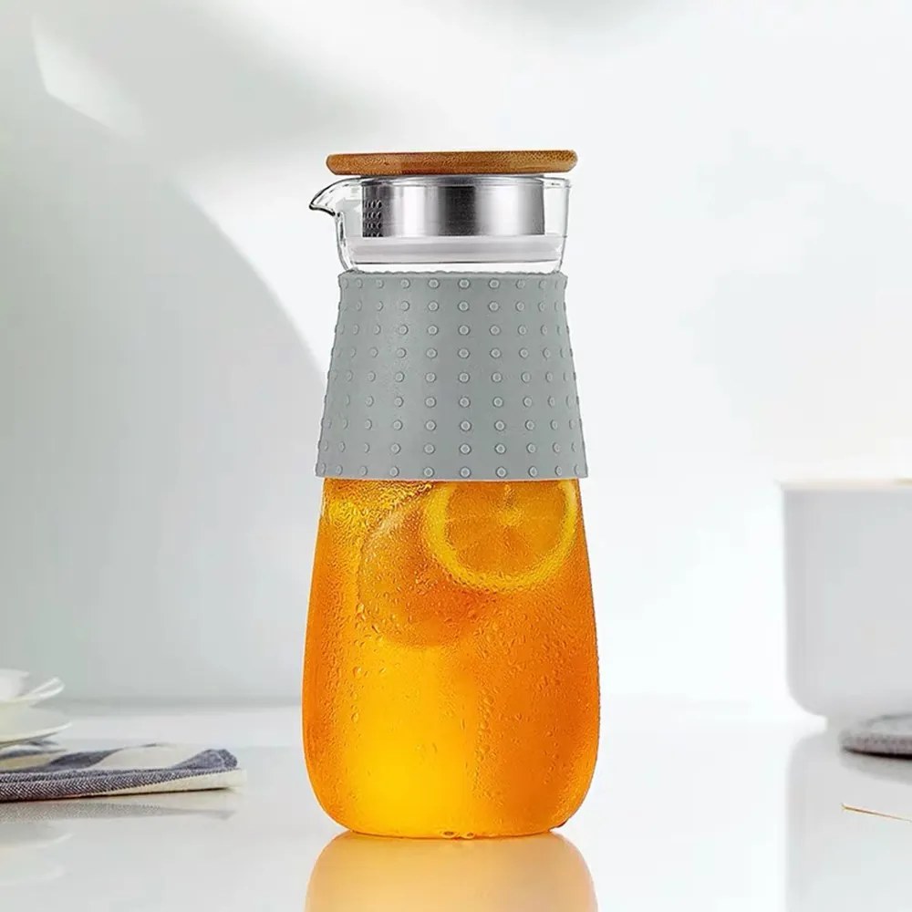 TEMPO-KONDELA GLAZO, carafă apa/ceai, 1200 ml, cu capac şi strecurătoare