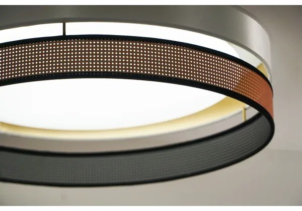 Duolla- Plafonieră LED ROLLER DUO SHINY LED/24W/230V d. 45 cm alb/cupru