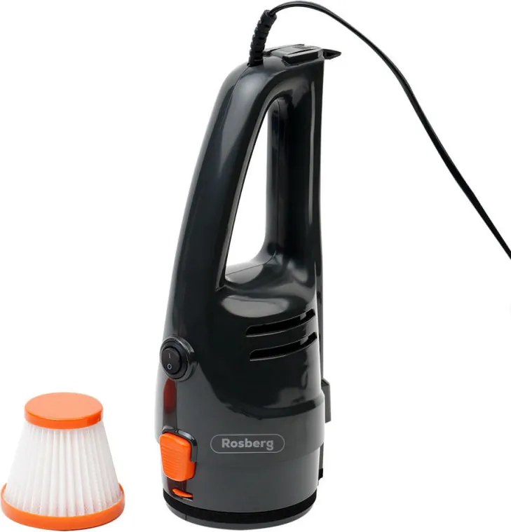 Resigilat: Aspirator vertical Rosberg R51001A, 600W, 800 ml, filtru HEPA, Utilizat ca manual, Negru
