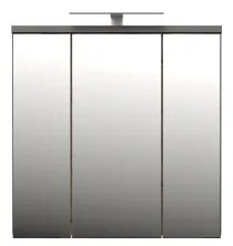 Dulap de baie suspendat VENOM cu oglindă, antracit/maro